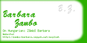 barbara zambo business card